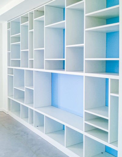 bibliothèque bois menuisier